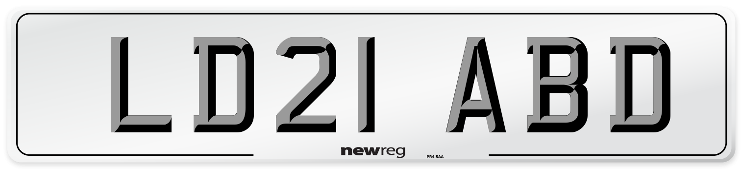 LD21 ABD Number Plate from New Reg